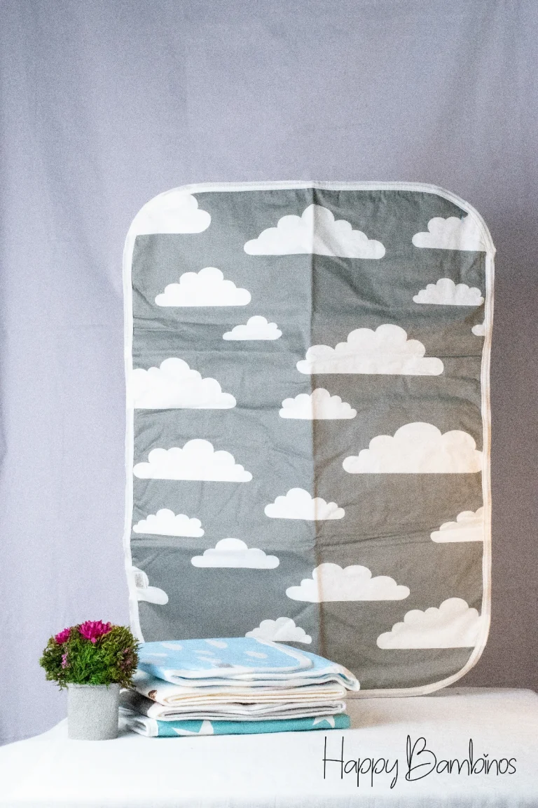 Cot Sheet (Clouds with Gray Color)