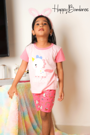 TINY UNICORN STAR T shirt & short suit