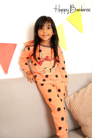 Orange Meow PJ Set